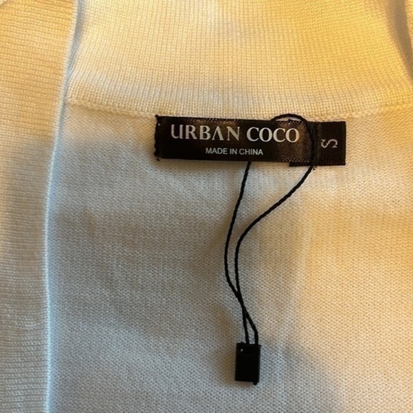 Urban CoCo Women's 3/4 Sleeve Open Front Shrugs Crew Neck Cardigan Sweater - Picture 4 of 9